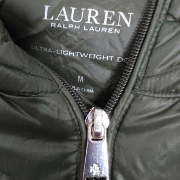 Ralph Lauren Women's size Medium Anorak Lightweight Down Puffer Jacket Preppy - Picture 11 of 13
